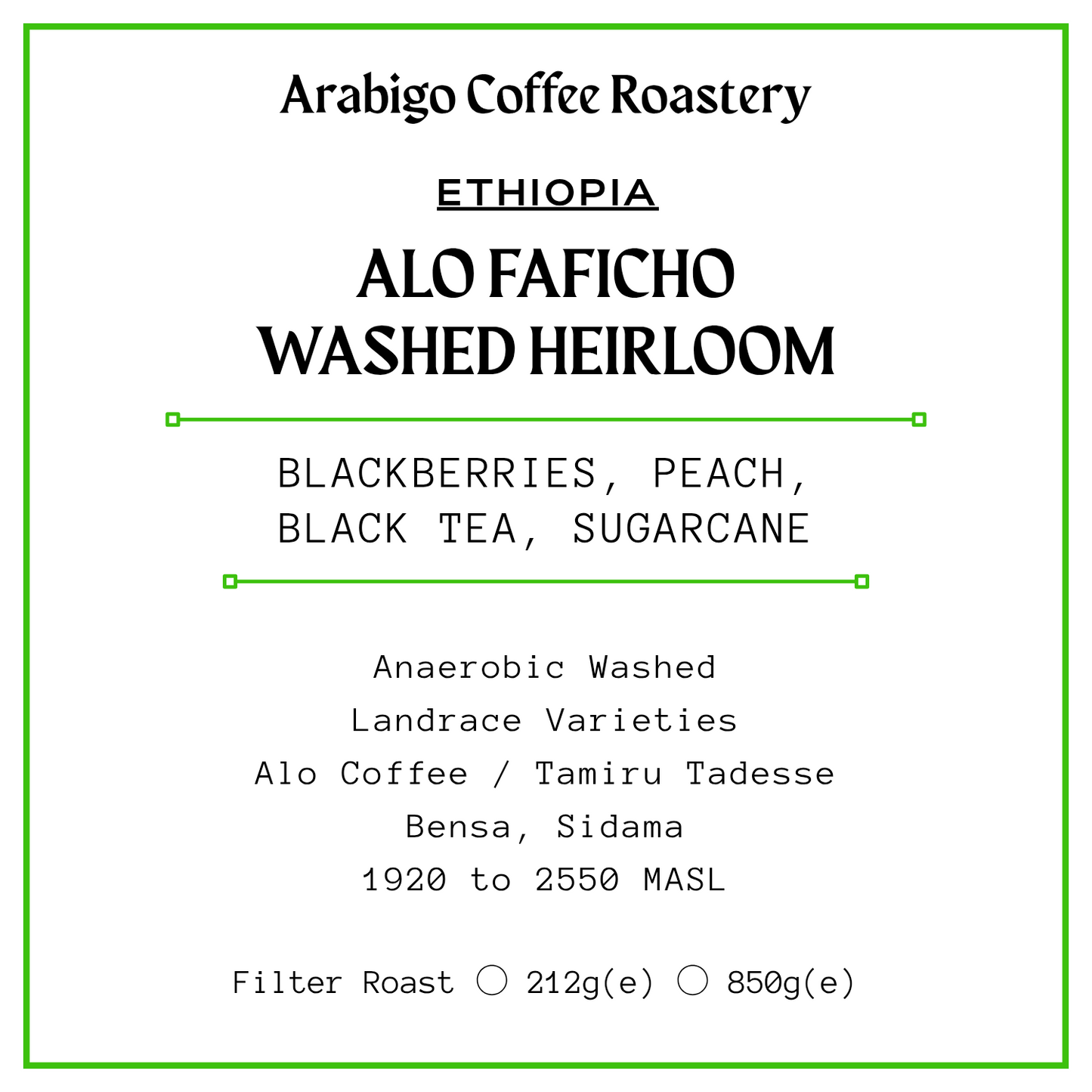 Alo Faficho Washed