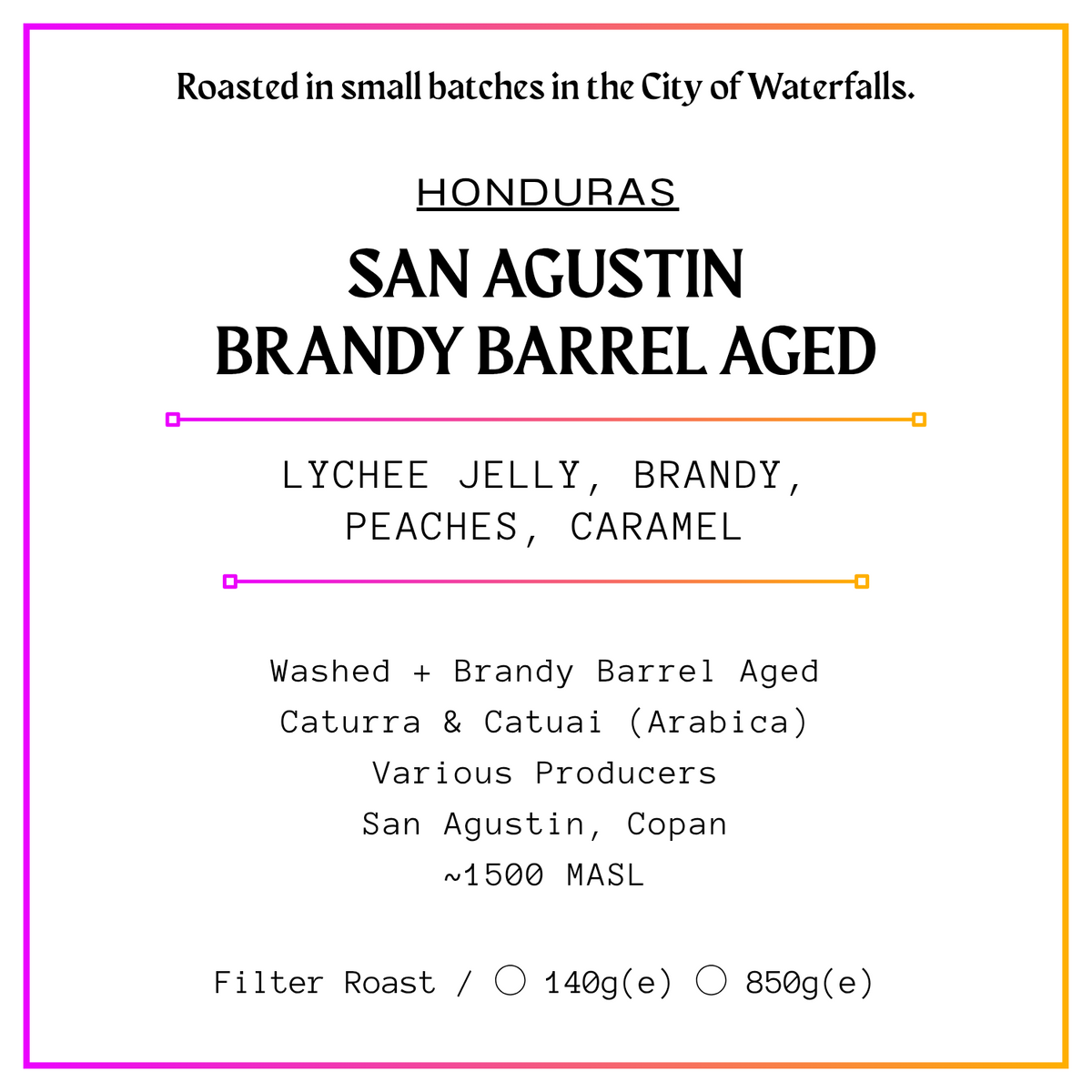 San Agustin Brandy Barrel Aged